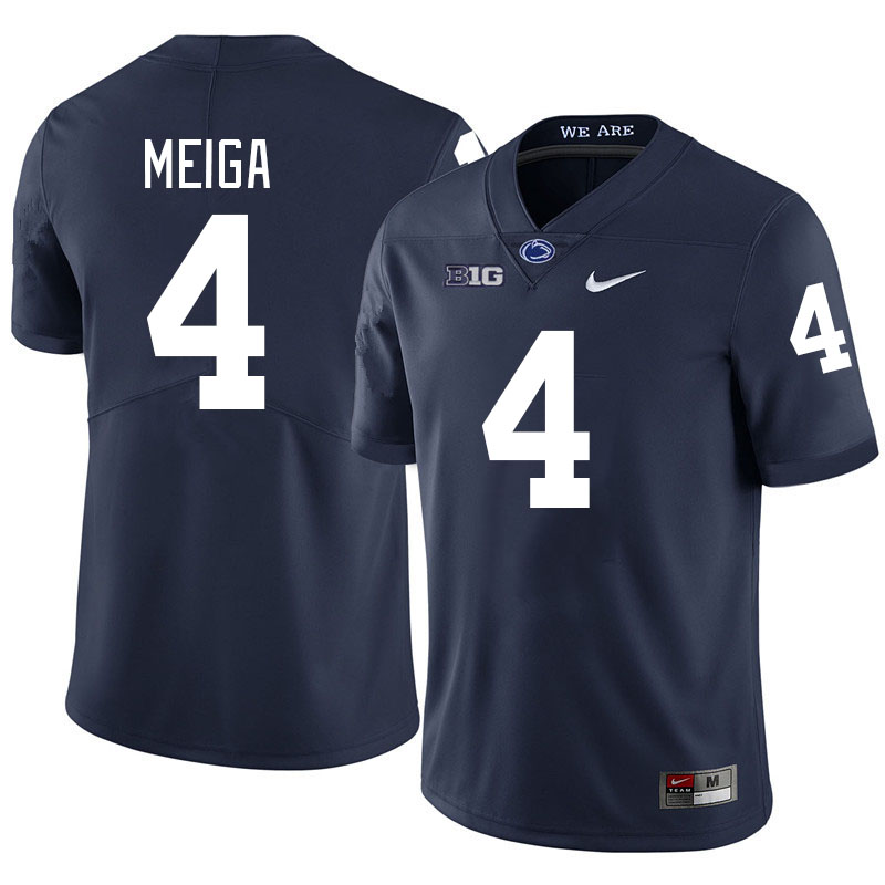 Penn State Nittany Lions #4 Malick Meiga College Football Jerseys Stitched Sale-Navy